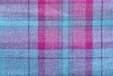 Load image into Gallery viewer, Pure Wool Tweed Blue/Fucshia Mix Neckwarmer
