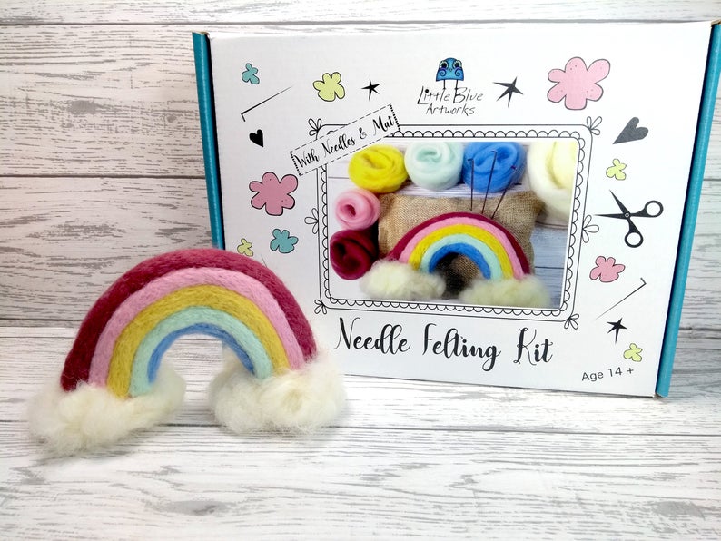 Needle Felt Rainbow Craft Kit