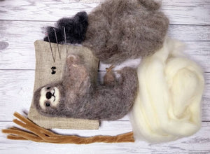 Needle Felt a Sloth Craft Kit