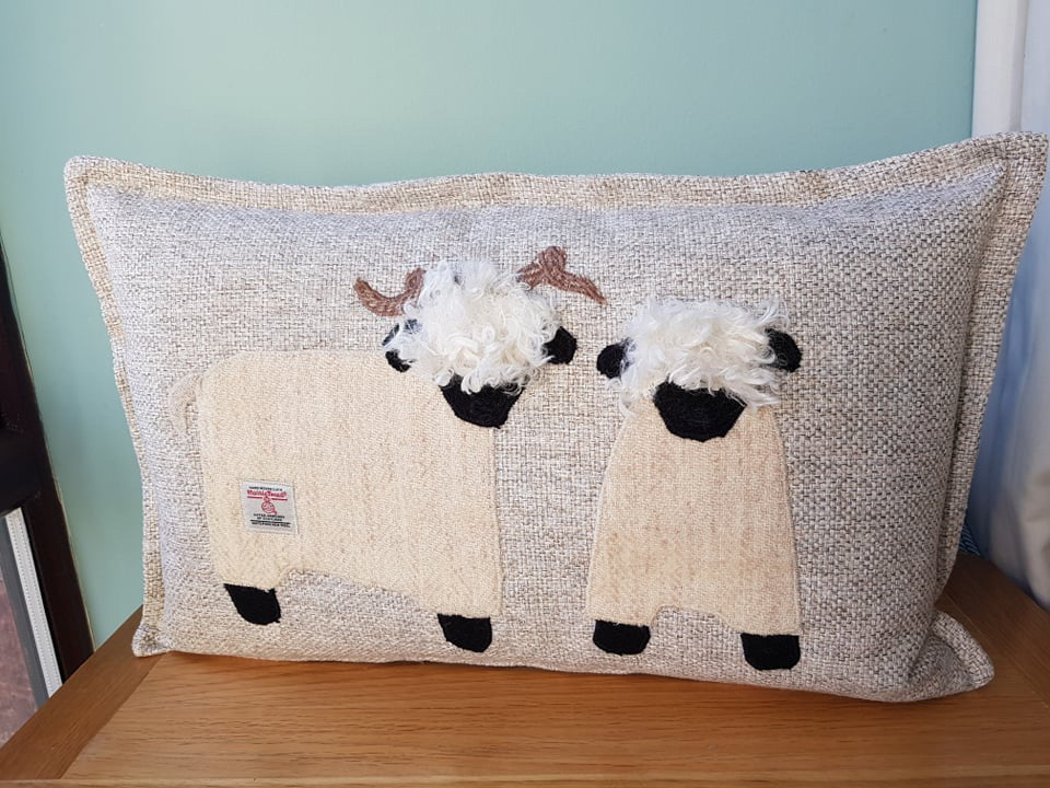 Harris Tweed Valais Sheep Cushion