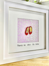 Load image into Gallery viewer, Crystal Ruby Slippers, Pink/White background sparkle
